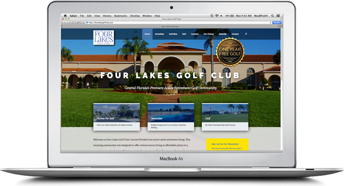 Four Lakes Golf Club website