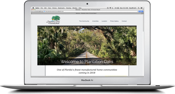 Plantation Oaks website