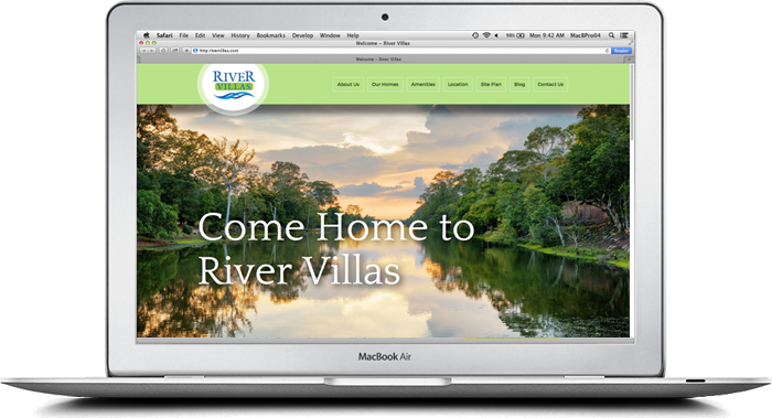 River Villas website